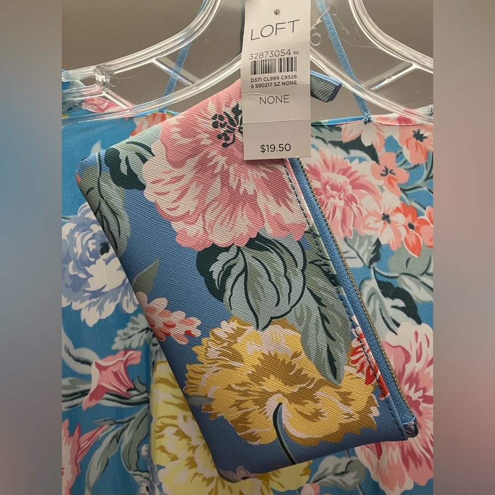 NWT LOFT Floral Print Clutch